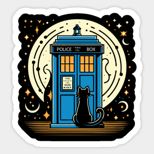 Police Box Free For Cats Sticker